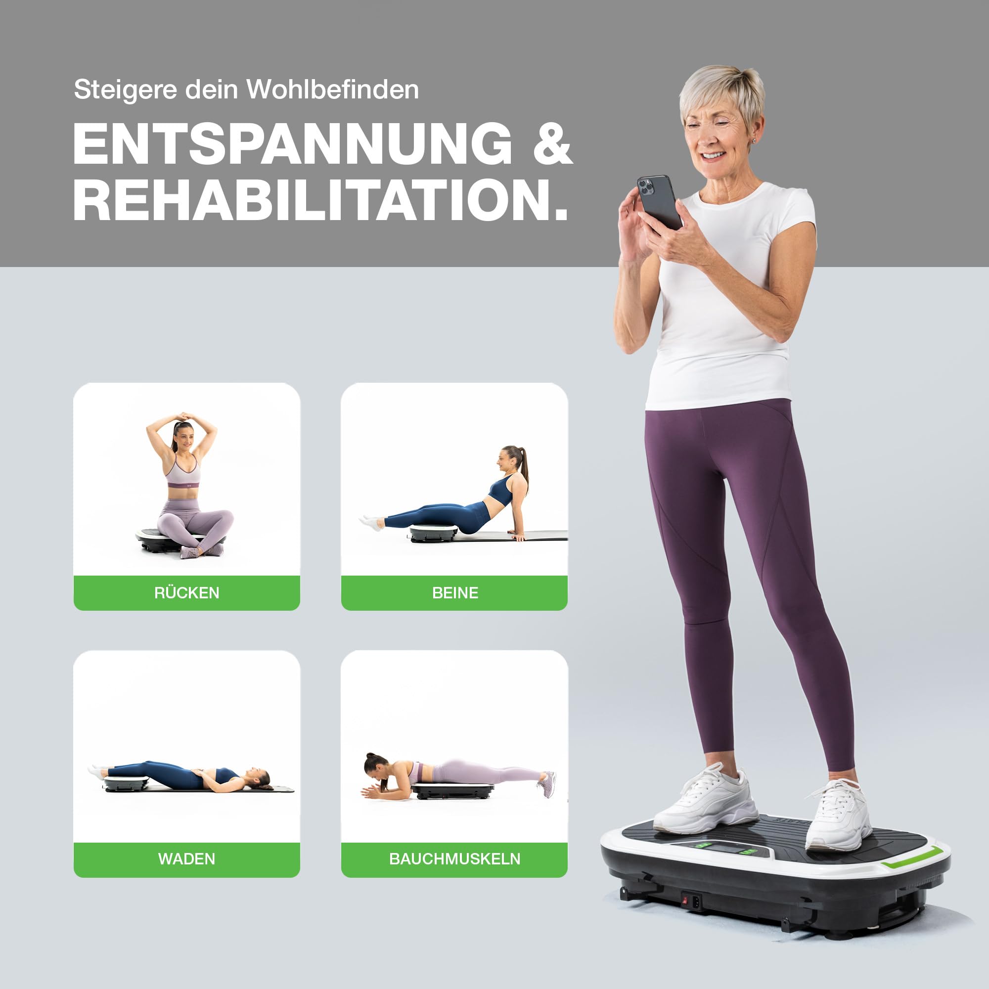 Only Good Vibrations! DONNERBERG Vibrationsplatte Effektives  Ganzkrpertraining Multiplate THERA MP-888 +Zubehr fr effektives Workout  zu Hause : Amazon.de: Sport & Freizeit