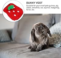 Vista 7 de POPETPOP Ropa de conejo para conejitos – Trajes de conejillo de Indias ropa de conejito de forro polar, suéter de conejillo de indias, chaleco