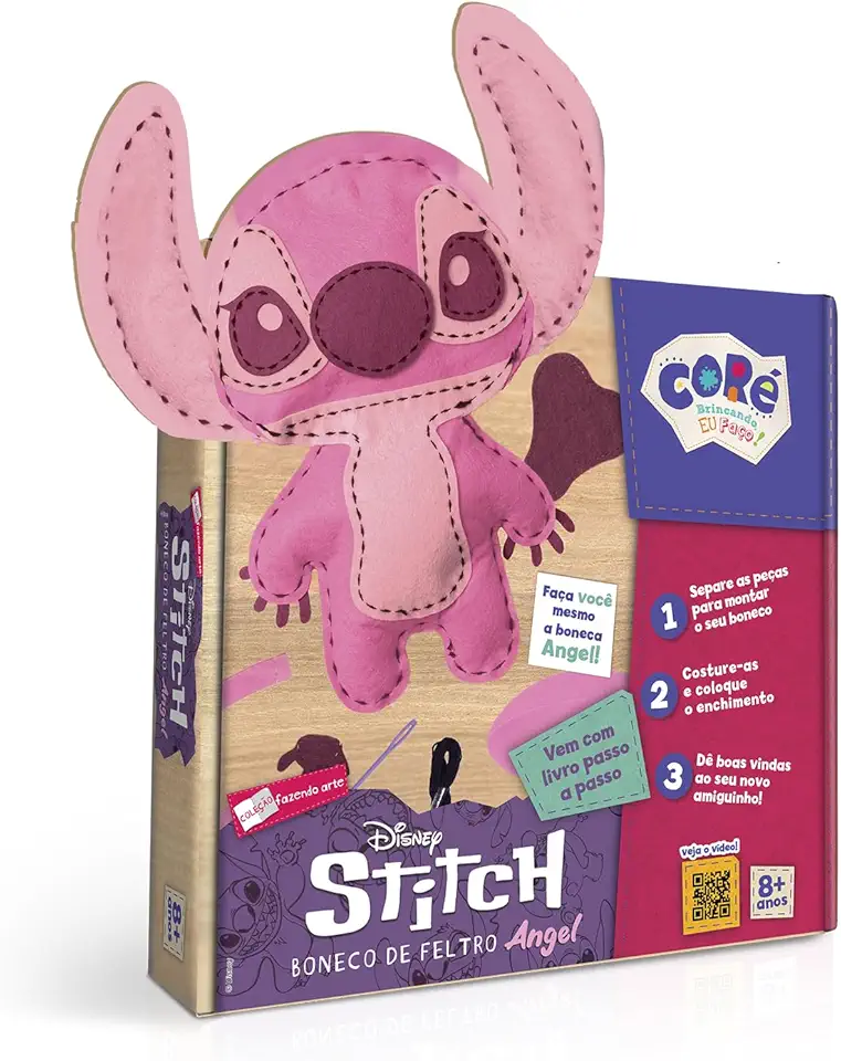 Toyster - Angel - Boneco de Feltro - Coleção Fazendo Arte - Disney - Coré