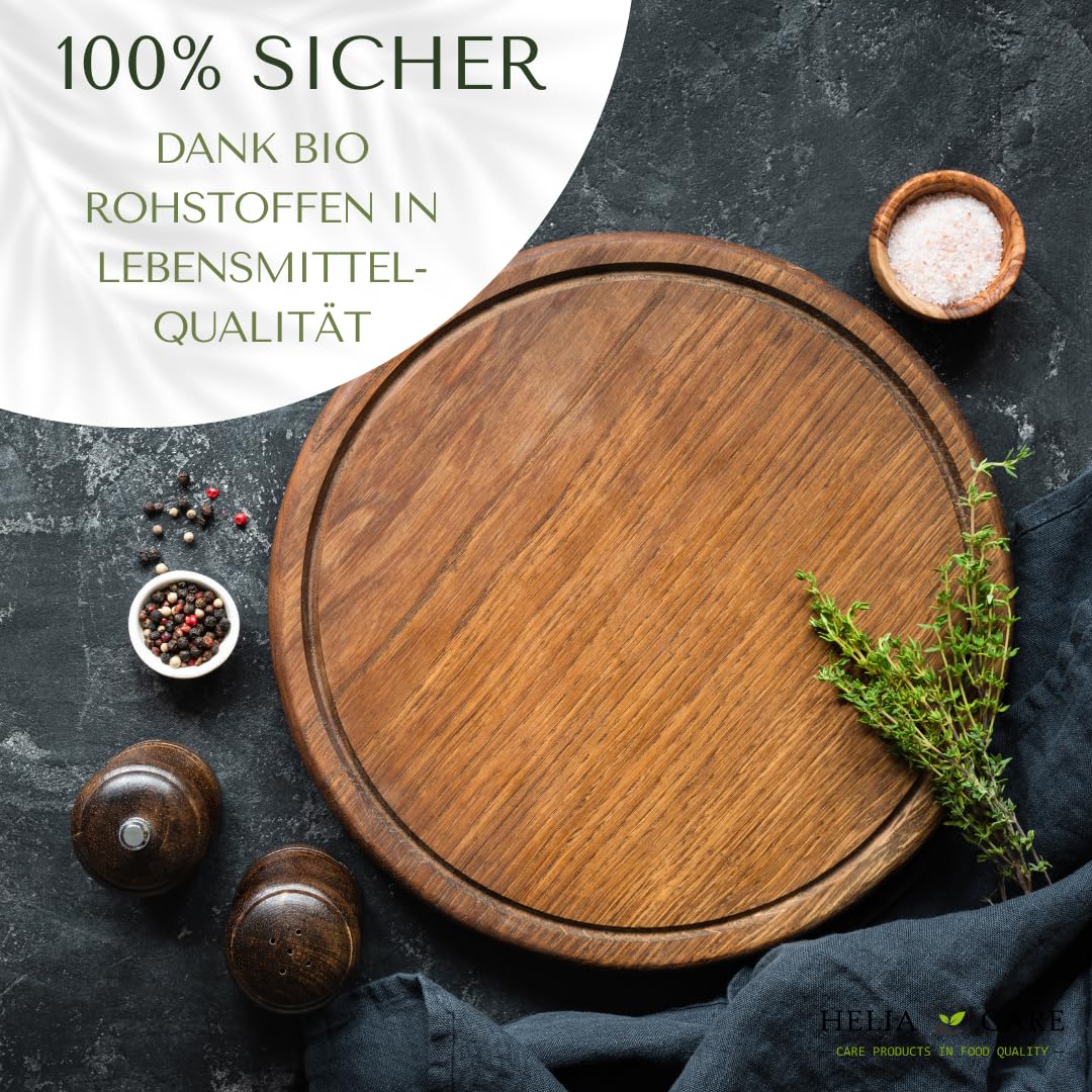 Schneidebrett Balsam - BIO Holzwachs - Bienenwachs Holzpflege aus Deutschland - Holzbalsam für Schneidebretter - Farb- und geruchlose Holzpolitur (150ml)