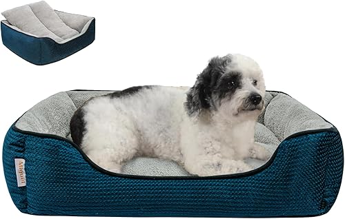 Miniatura 42 de Miguel Camas lavables para gatos de interior con cojín extraíble, fácil de lavar, sofá cama pequeña para mascotas con lado, cama rectangular para