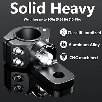 LOKTENWO 2PCS Heavy Duty CNC ATV Whip Light Mount