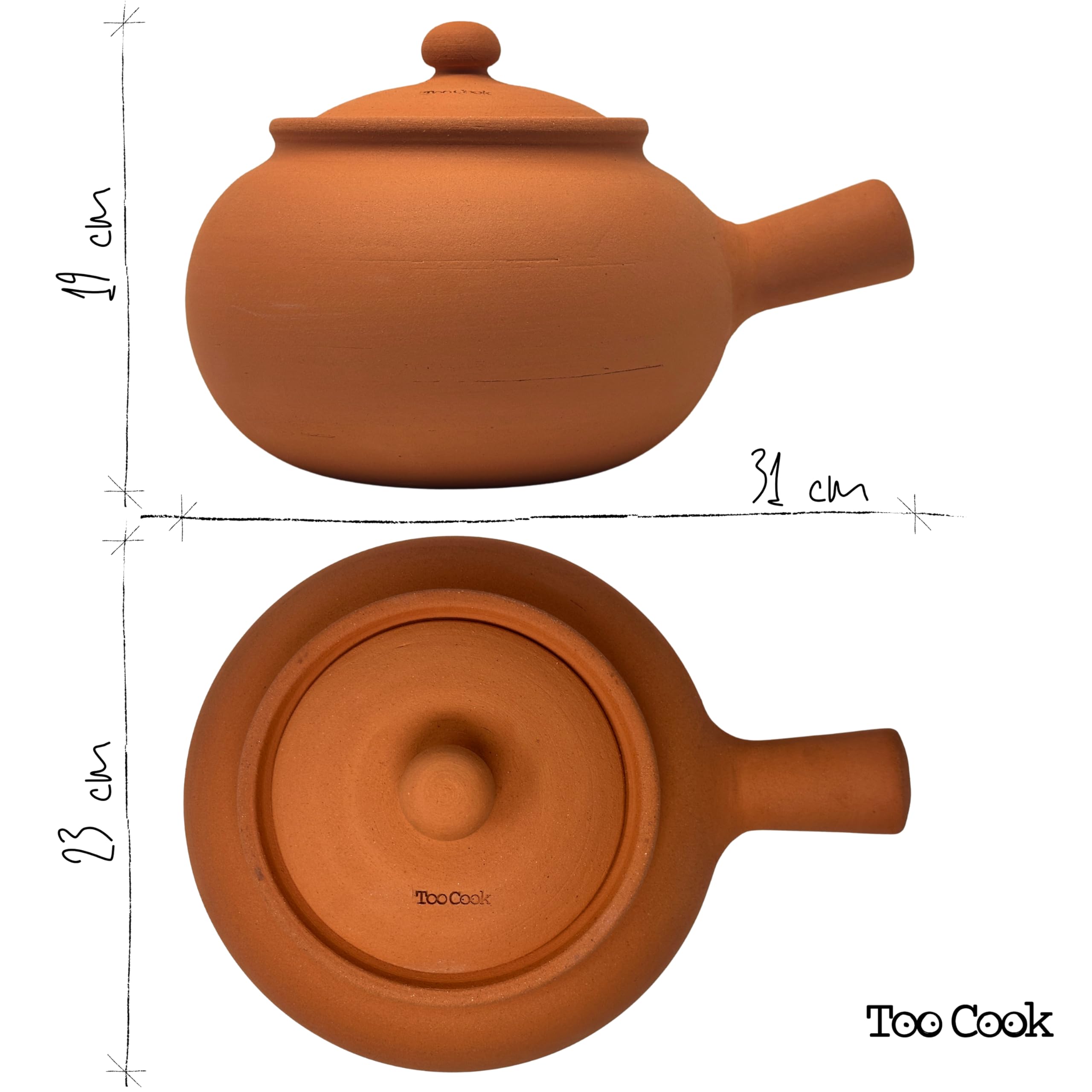 Toocook Cuoci Patate e Castagne in Terracotta Cucina Semplice Naturale No Grassi e senza alterare le proprietà del cibo Made in Italy 100%