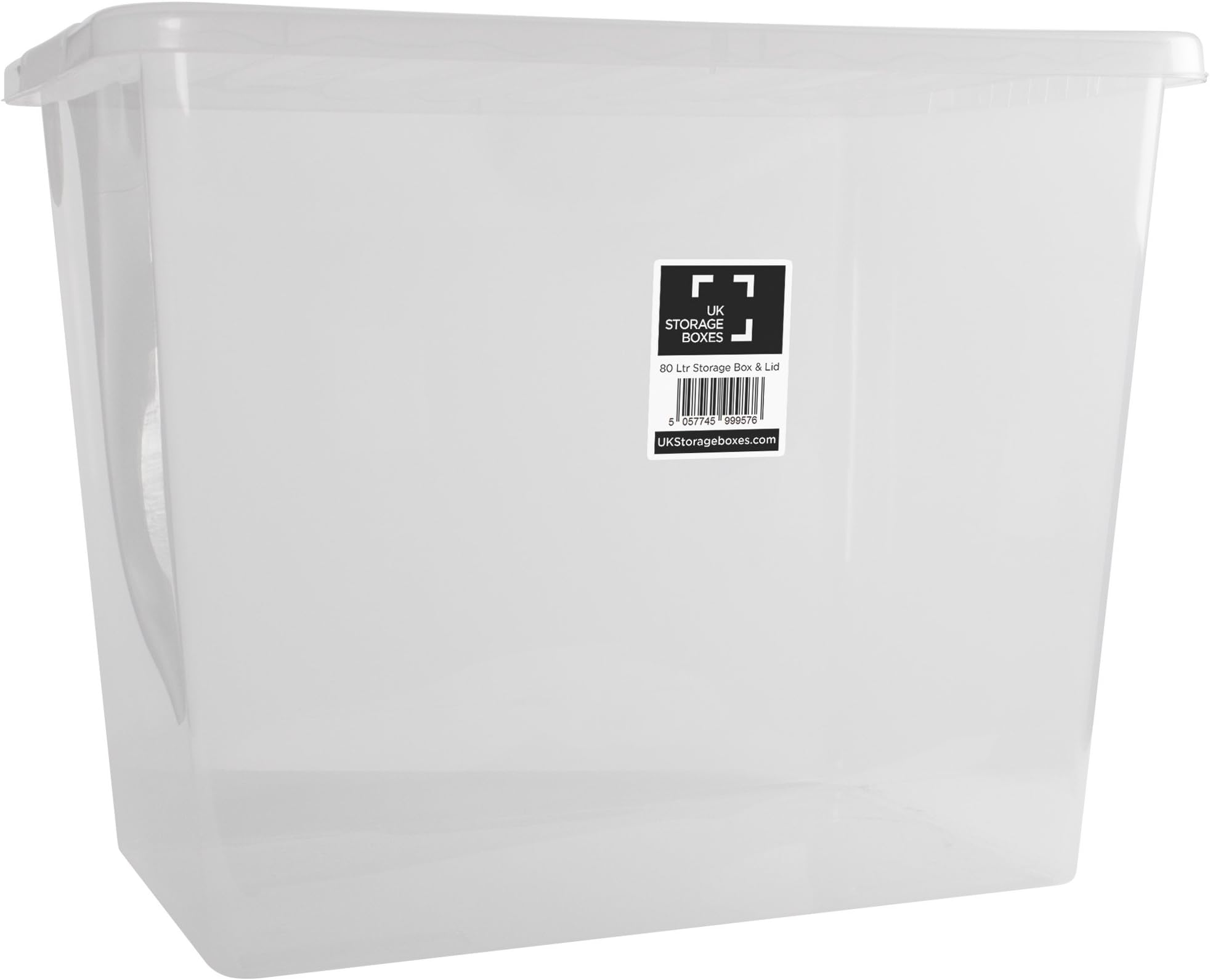 80 Litre 80L Stackable Plastic Storage Box with Clear Click Lock ...