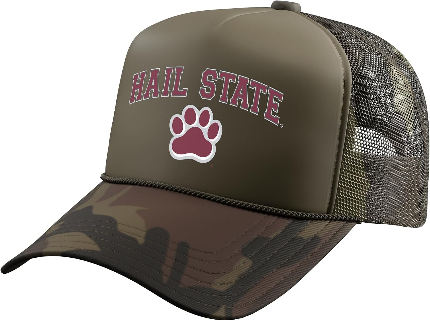 Mississippi State Bulldogs | Hail State | NCAA | NAFPMSSU03 Trucker Hat with Adjustable Mesh Back