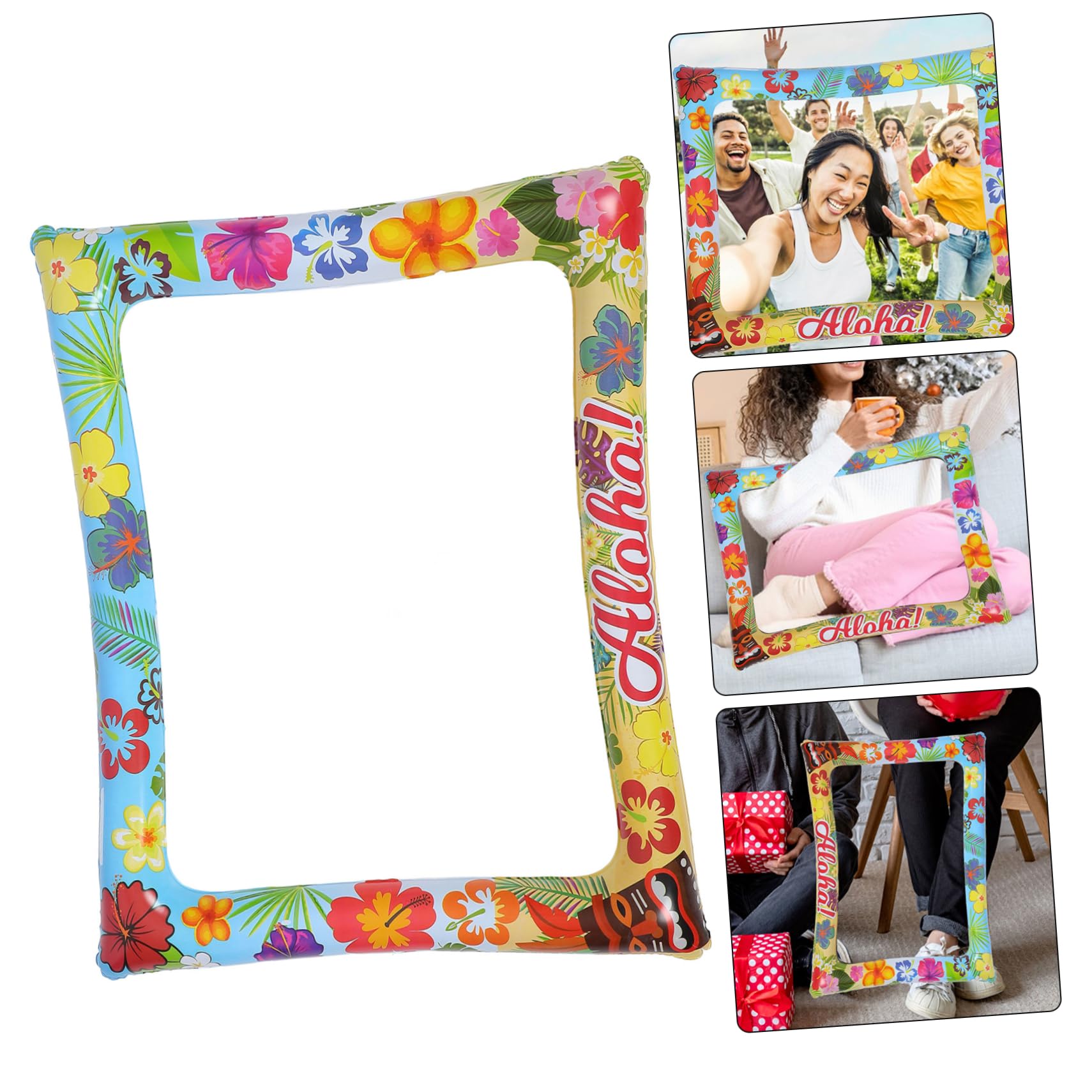 Sosoport 5stücke Aufblasbarer Foto Rahmen Für Sommerpartys Bunte Selfie Requisiten Für Fotokabinen Und Feiern Hawaiistil Dekoration Für Unvergessliche Momente