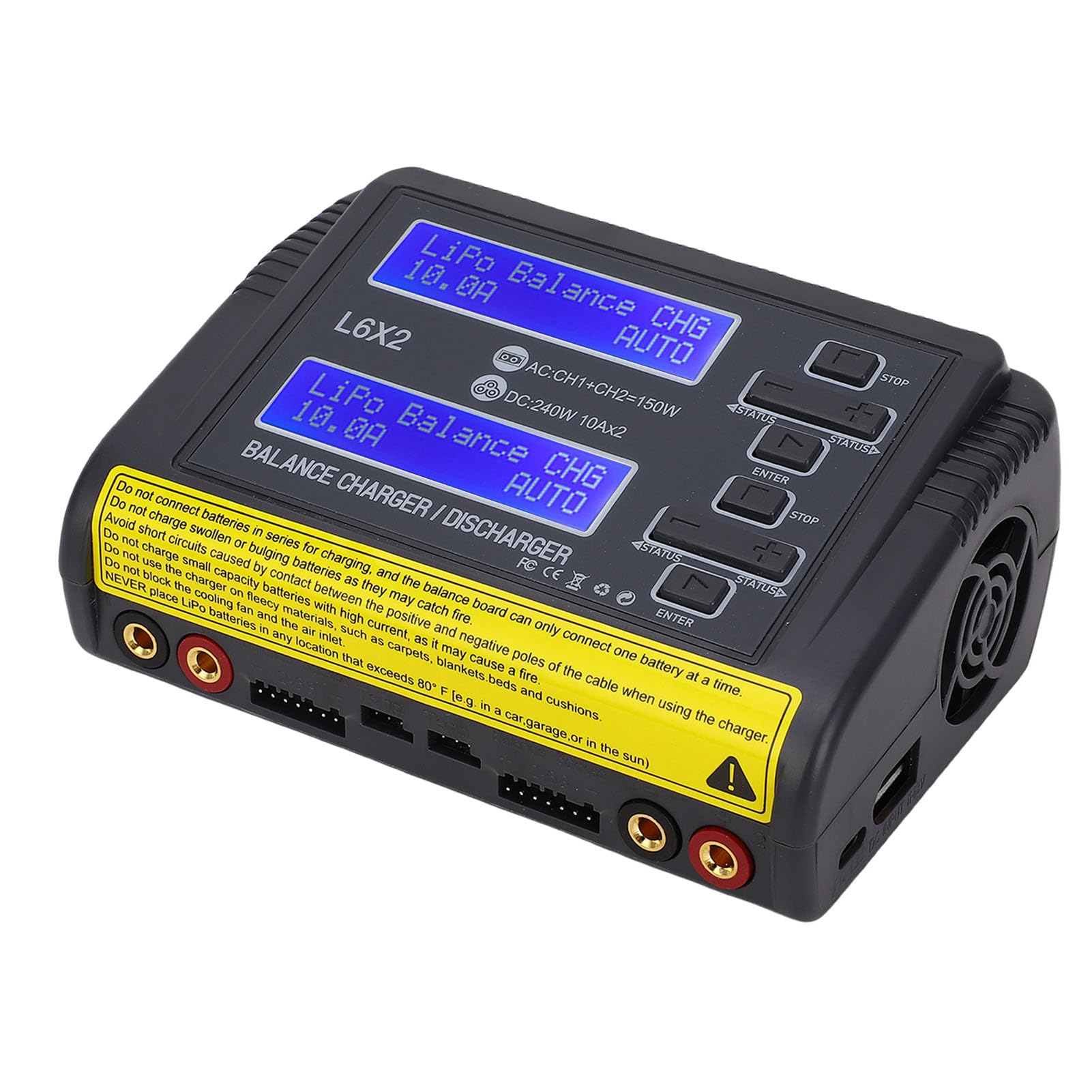 Chargeur LiPo, Double Fonction Équilibre et Décharge pour Batterie RC Avion et Modèle, Compatible Li-ion LiFe NiCd NiMH avec Prise UE pour Pilotes Drones et Passionnés Hobbies
