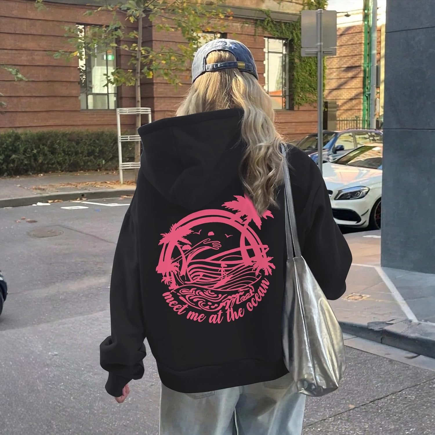 Cute Palm Hoodies For Teen Girls Oversized Graphic Sweatshirt Baggy Aesthetic Hoodie Y2k Trendy Preppy Clothes Women - Image 2