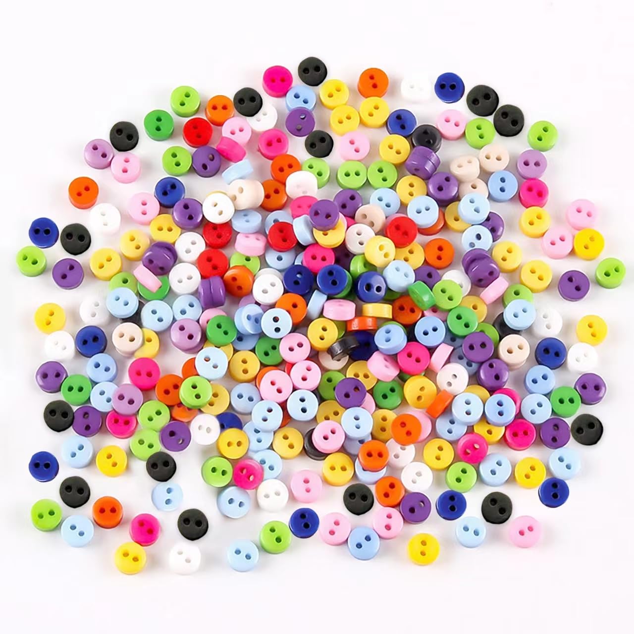 Awgusu 600PcsRound Resin Mini Tiny Buttons Sewing Tools Decorative Button Scrapbooking Garment DIY Apparel Accessories 6mm