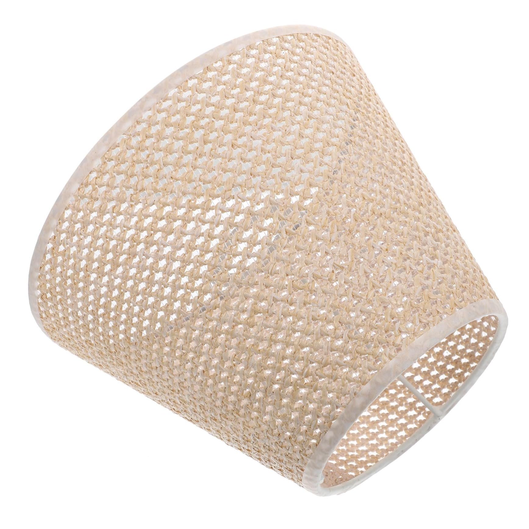 Abat-jour Décoratif Tressé E27 en Papier PE pour Lampe de Bureau