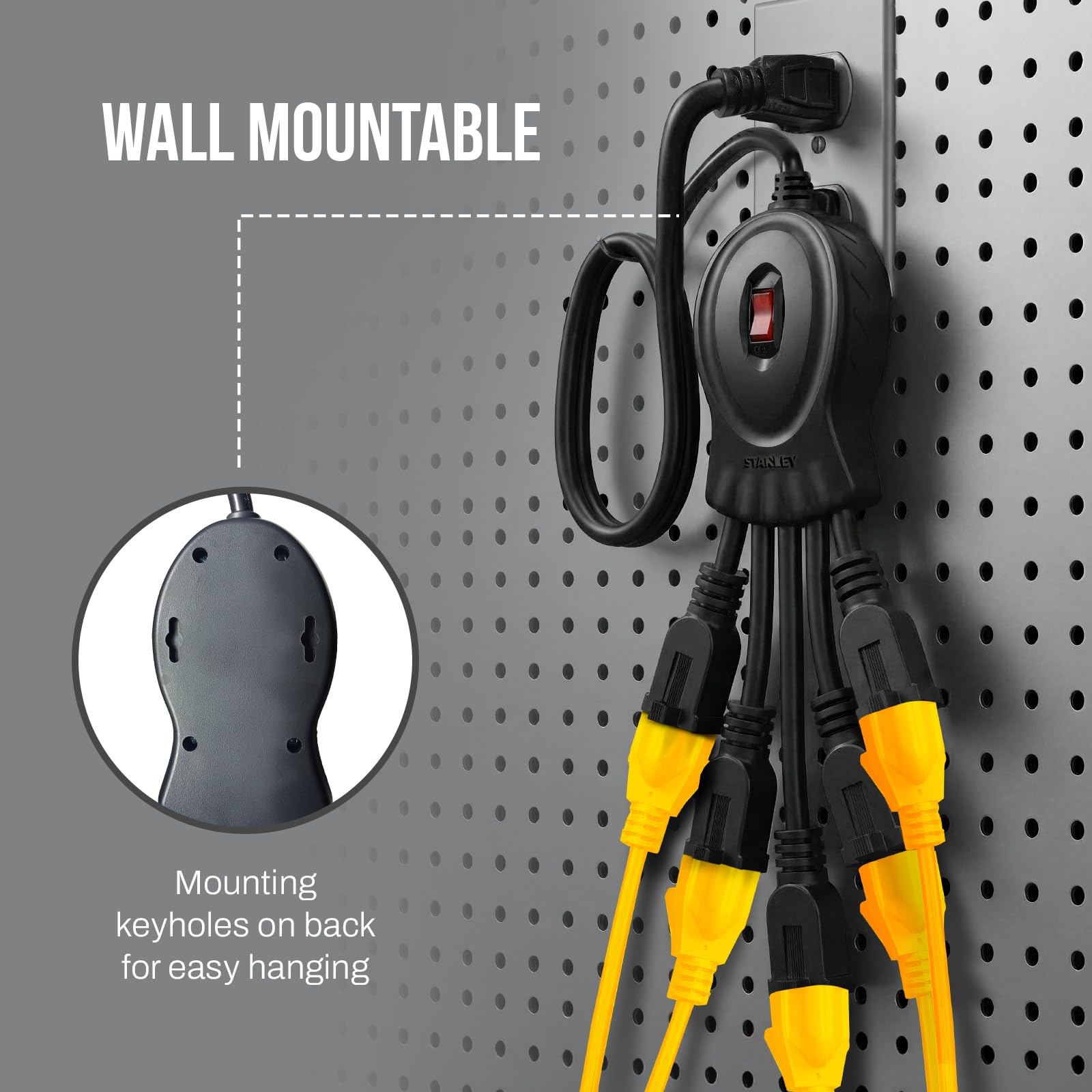 STANLEY PowerSquid 5 Outlet Cord - Black -4