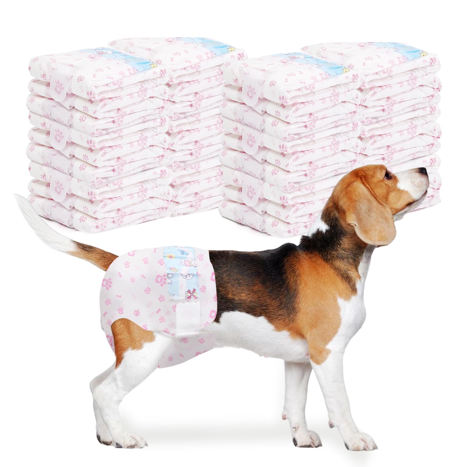 Disposable Dog Diapers Female 90 Count Puppy Diapers Female Waist