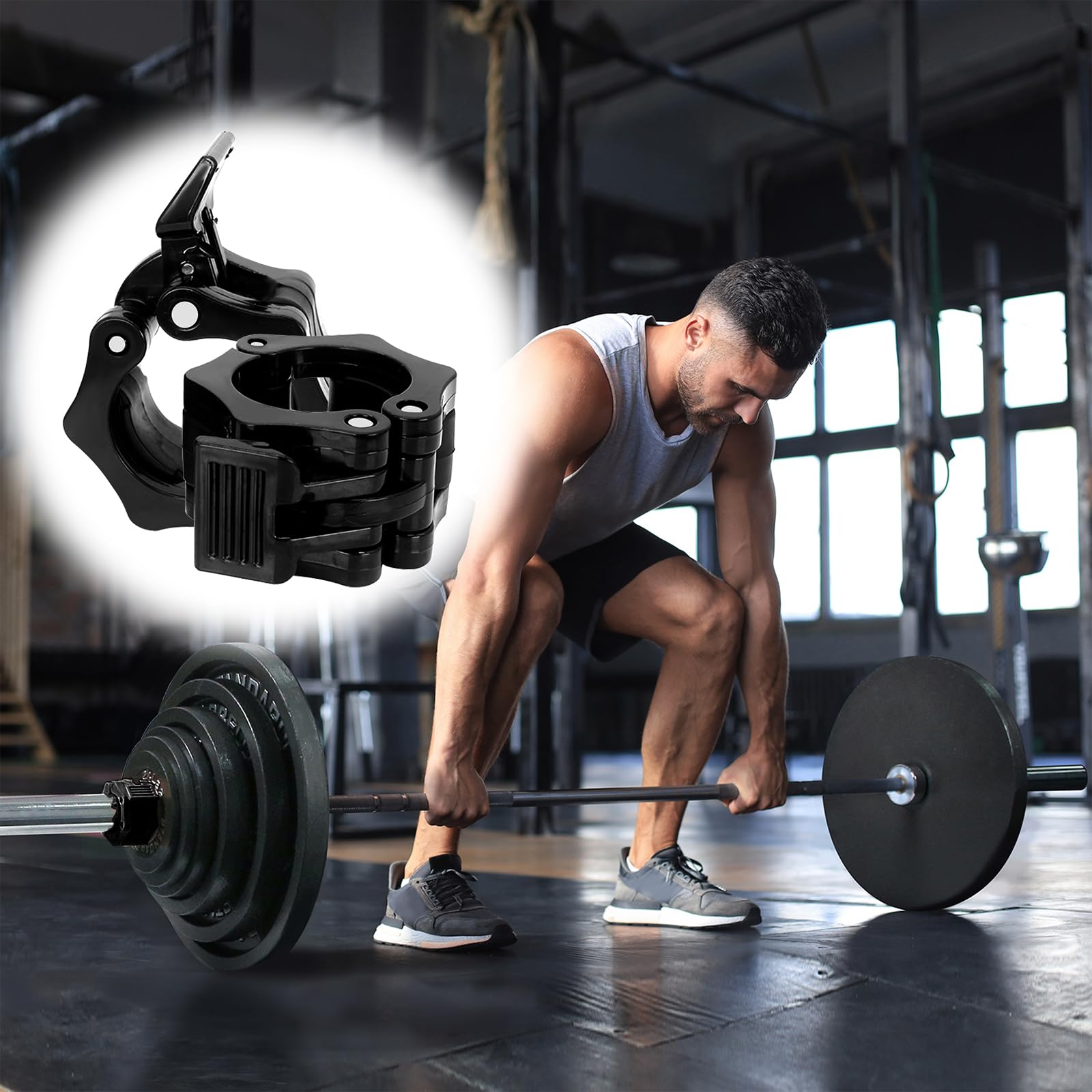 Lot 4 Colliers De Serrage Haltères 30mm - Pinces Sécurité Poids - Fitness Musculation Maison