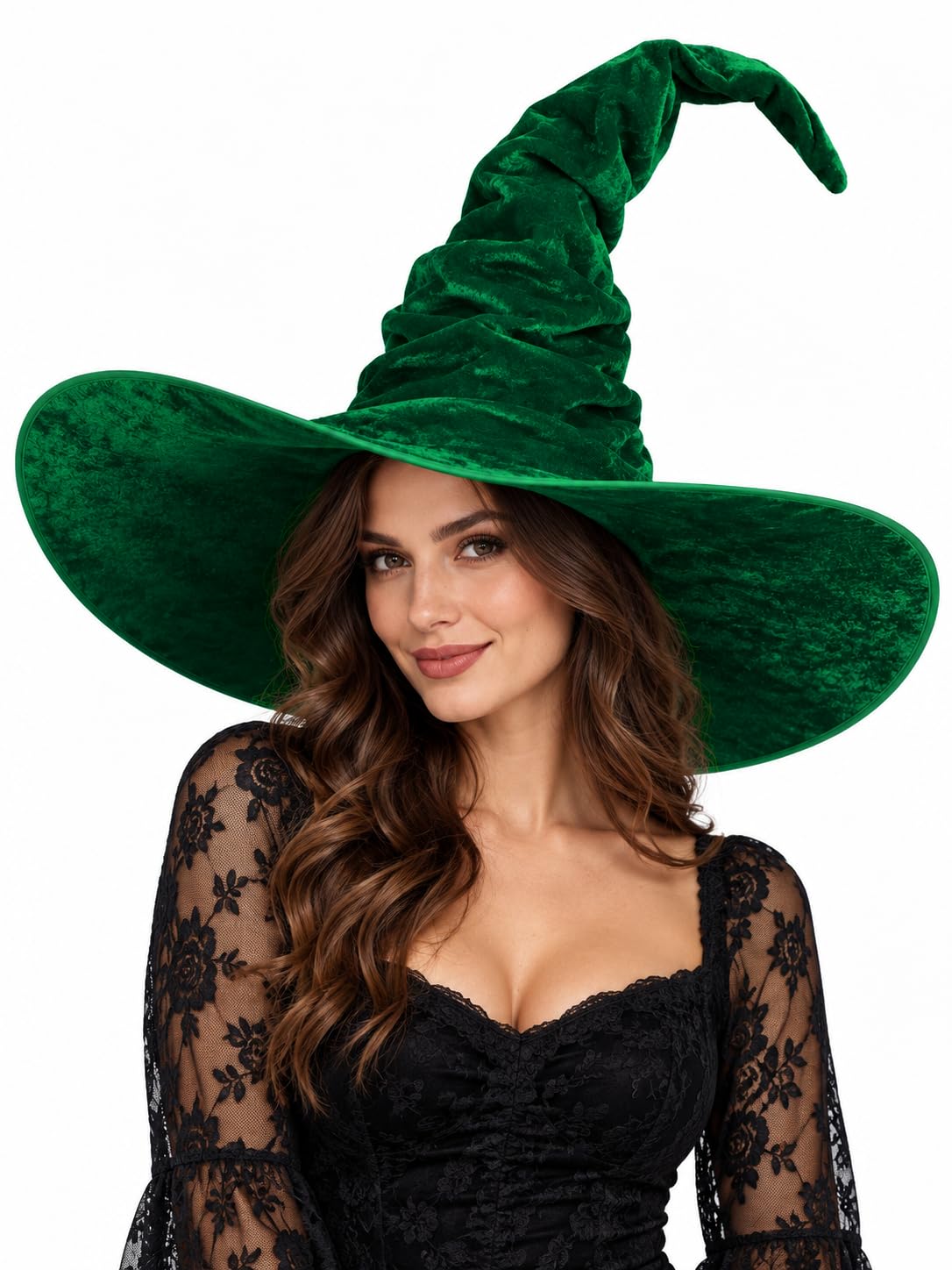 HOMELEX Adult Witch Hat for Halloween Costume Party (B-Dark Green)