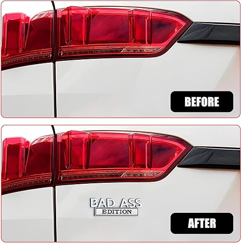 Miniatura 6 de 1 etiqueta de modificación de automóvil, calcomanía de insignia de guardabarros 3D, calcomanía para parachoques de auto Bad Ass, para SUV, camión,