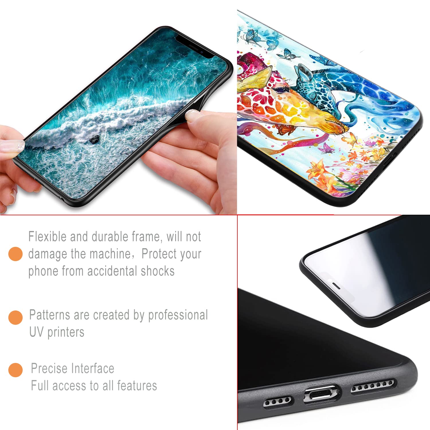 Custodia In Silicone Per Huawei Mate 50E Con Motivo Giraffa, Antiurto, Sottile, Inclusa Catena Cordino Regolabile