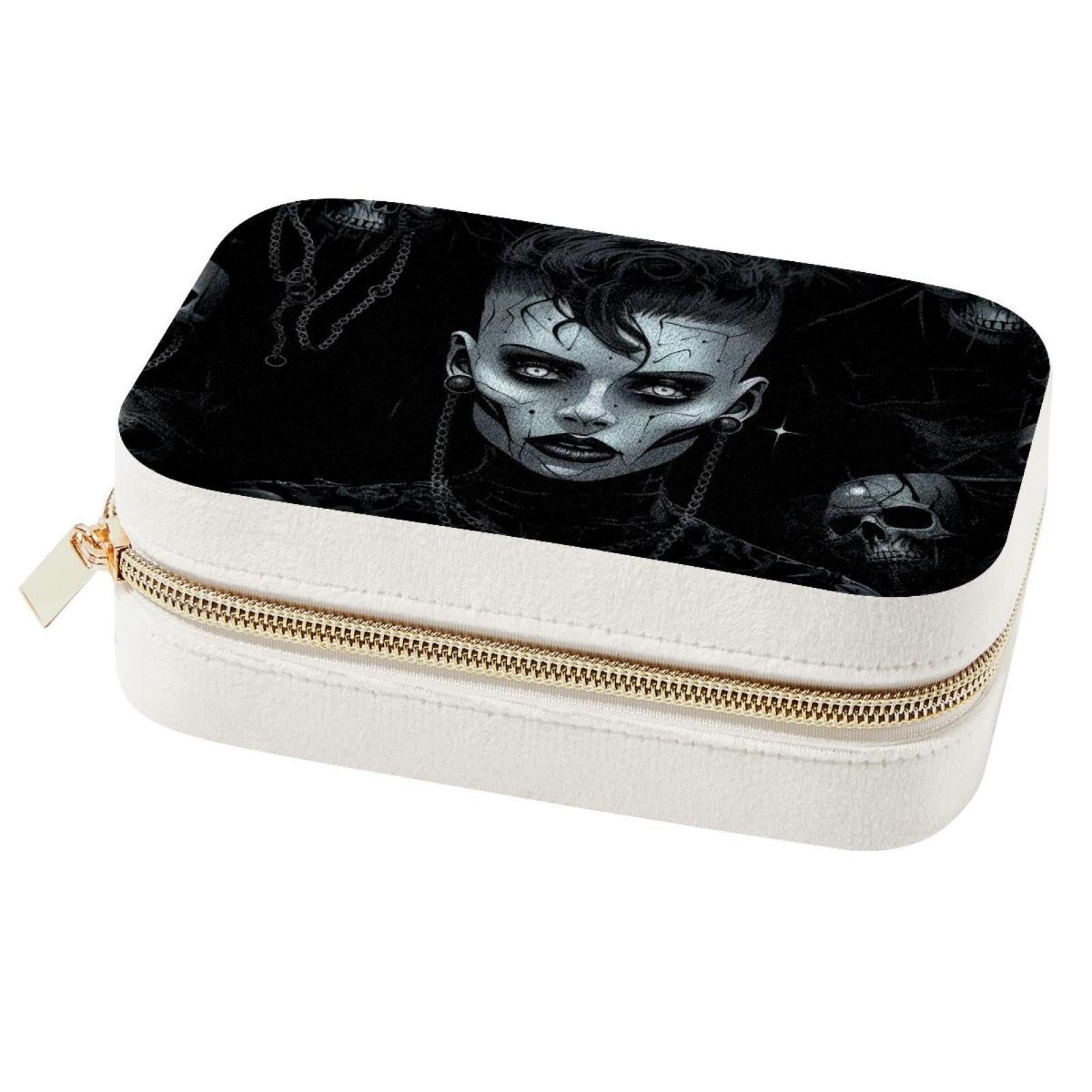 Boîte à bijoux punk pour fille et femme idéale pour ranger bagues et boucles en voyage