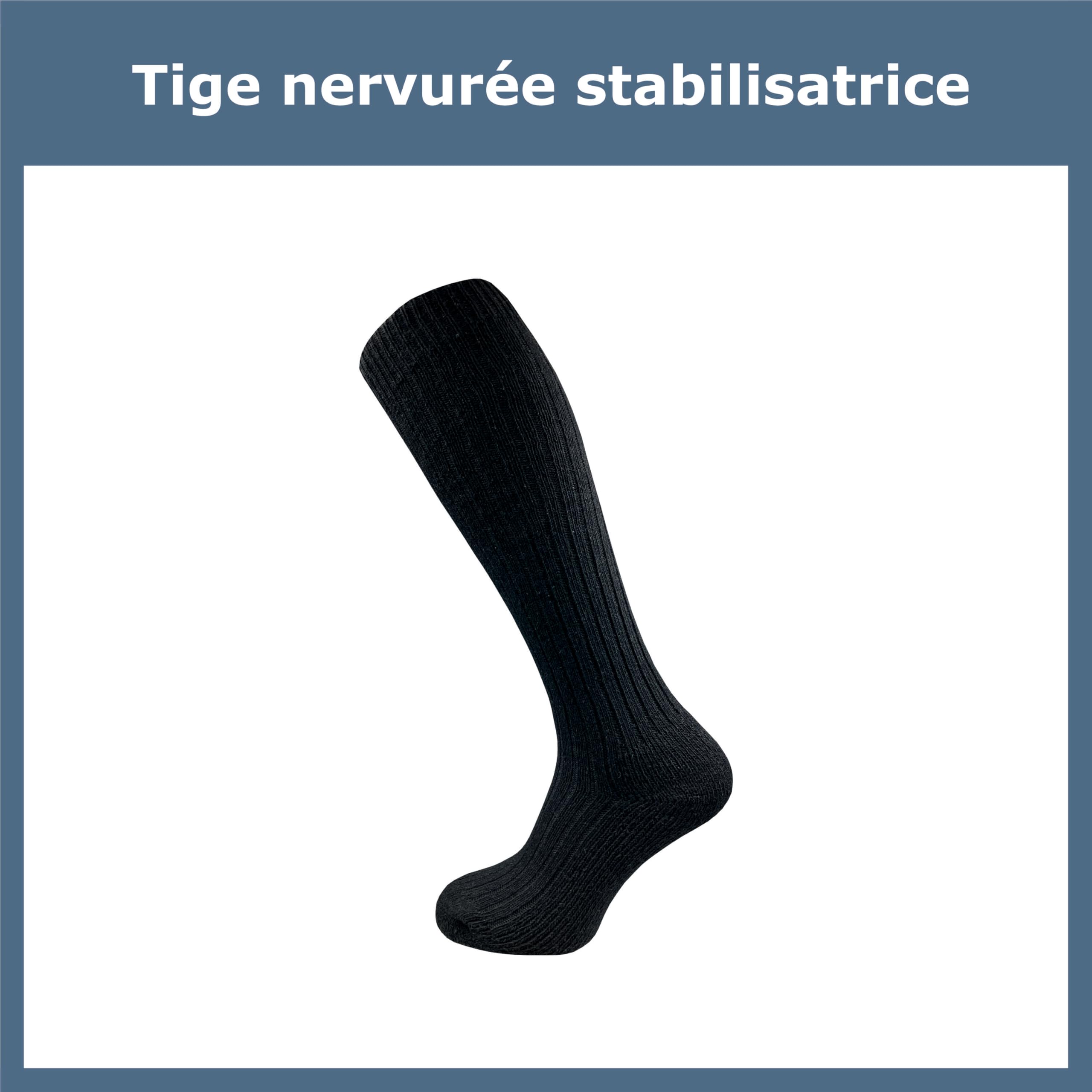 GAWILO Chaussettes norvégiennes hautes homme (4 paires) – Chaussettes chaudes – Longues & noires