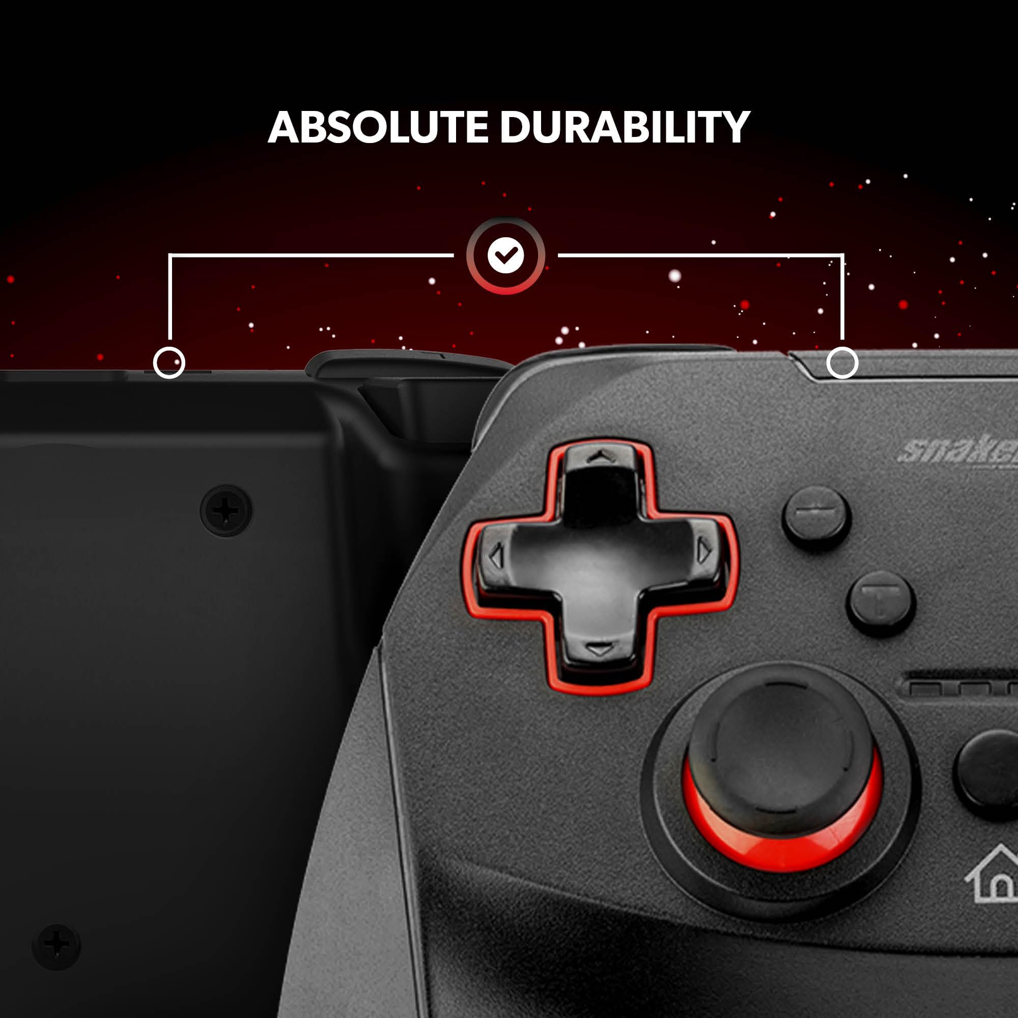 snakebyte Wireless Switch Controller - Bluetooth Controller kompatibel mit Nintendo Switch 2, Switch, Switch Lite & OLED, starker Akku, präzise Joysticks, Vibration-Feedback & Turbo-Button