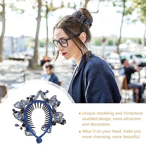 Miniatura 3 de Pinzas para el cabello tejidas hechas a mano, pinzas para el cabello creativas, pinzas para el cabello con diamantes de imitación, accesorios para