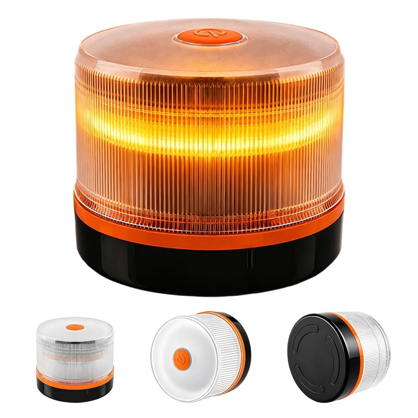 Baliza LED ámbar magnética para evitar riesgos en paradas de noche 8