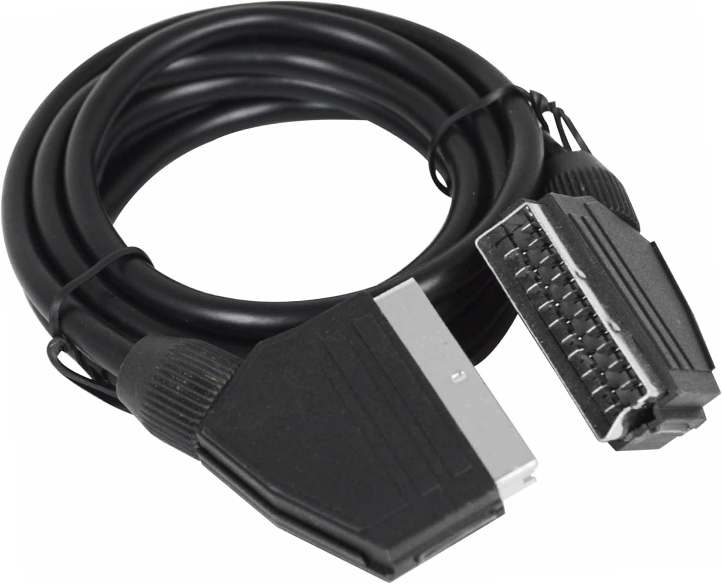 Status 1 Meter Scart to Scart Cable, Nickel Plated 7mm Replacement Lead, S1MNPSCART1PK6