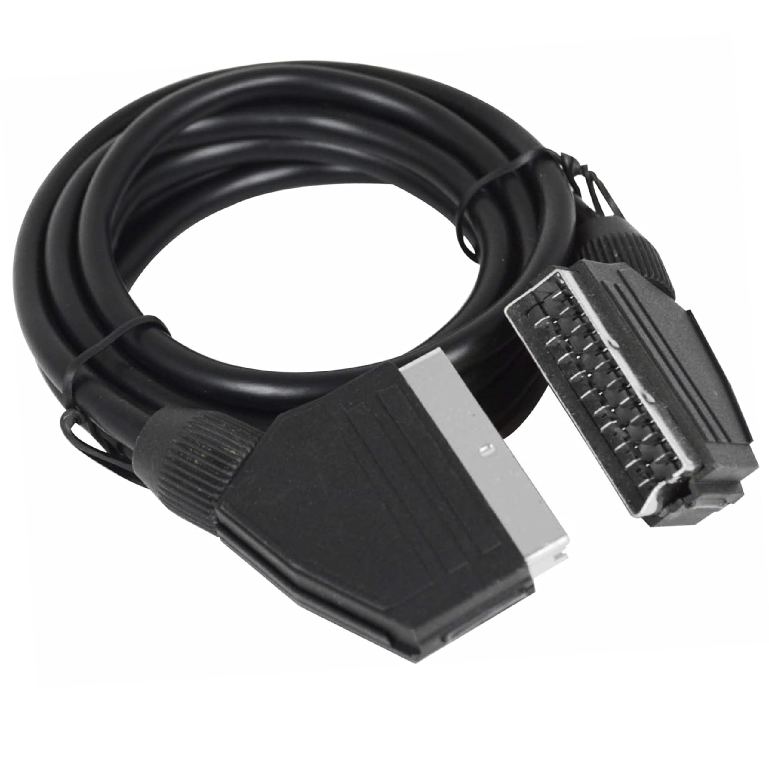 Status 1 Meter Scart to Scart Cable, Nickel Plated 7mm Replacement Lead, S1MNPSCART1PK6