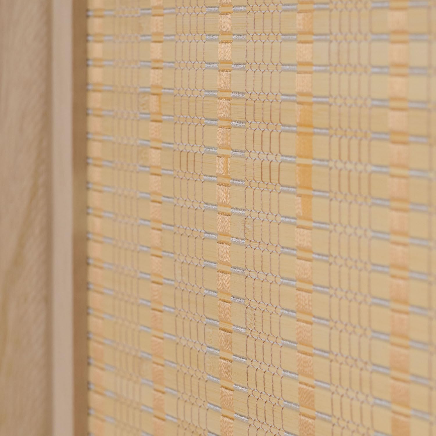 Homestyle4u Paravent 3-teilig aus Holz & Bambus, 120x170 cm