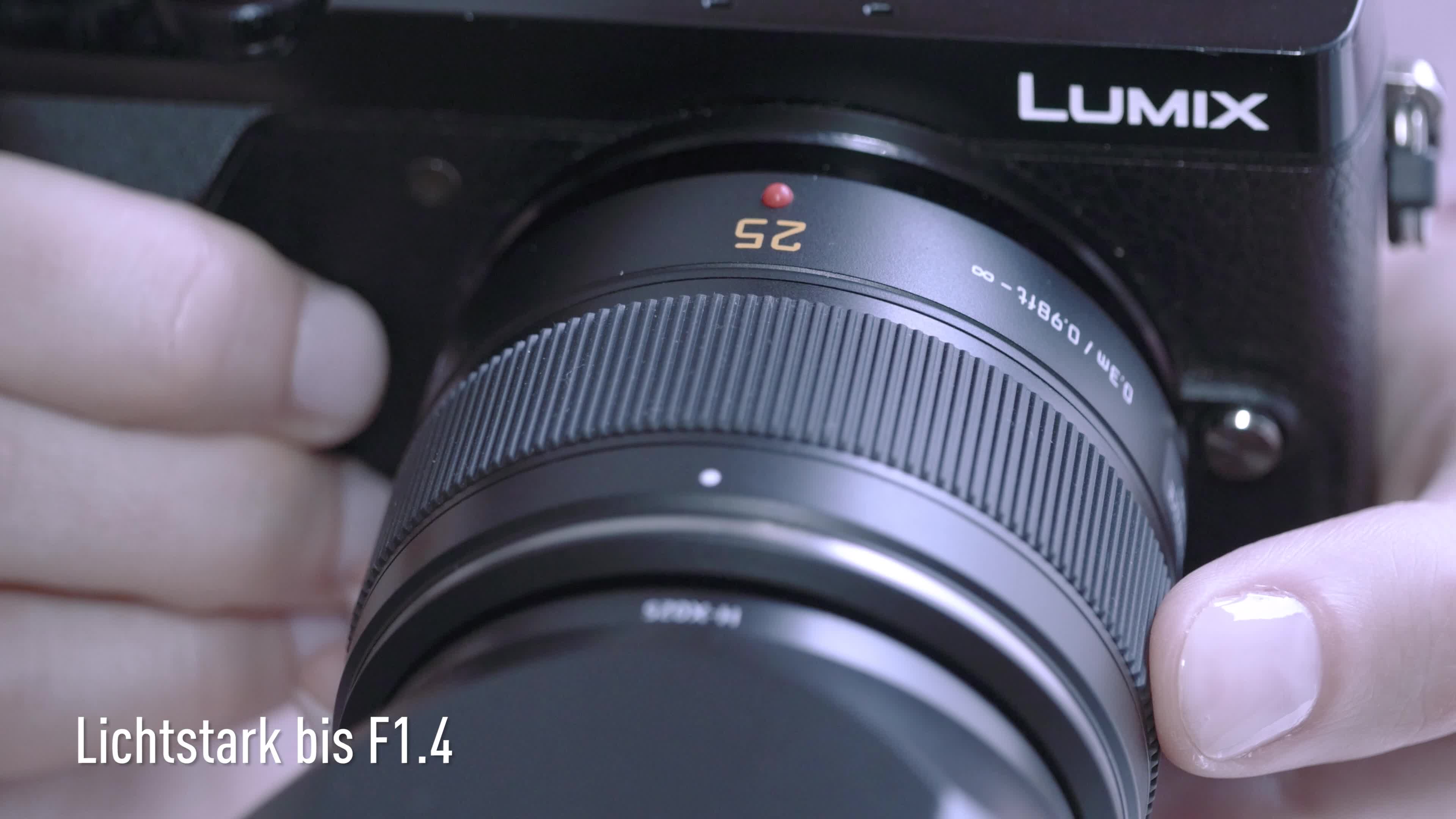 Obiettivo Panasonic Leica 25mm F/1.4 H-X025E – Focale Fissa Con Stabilizzatore MEGA O.I.S. E Diaframma Circolare, Per Micro Quattro Terzi