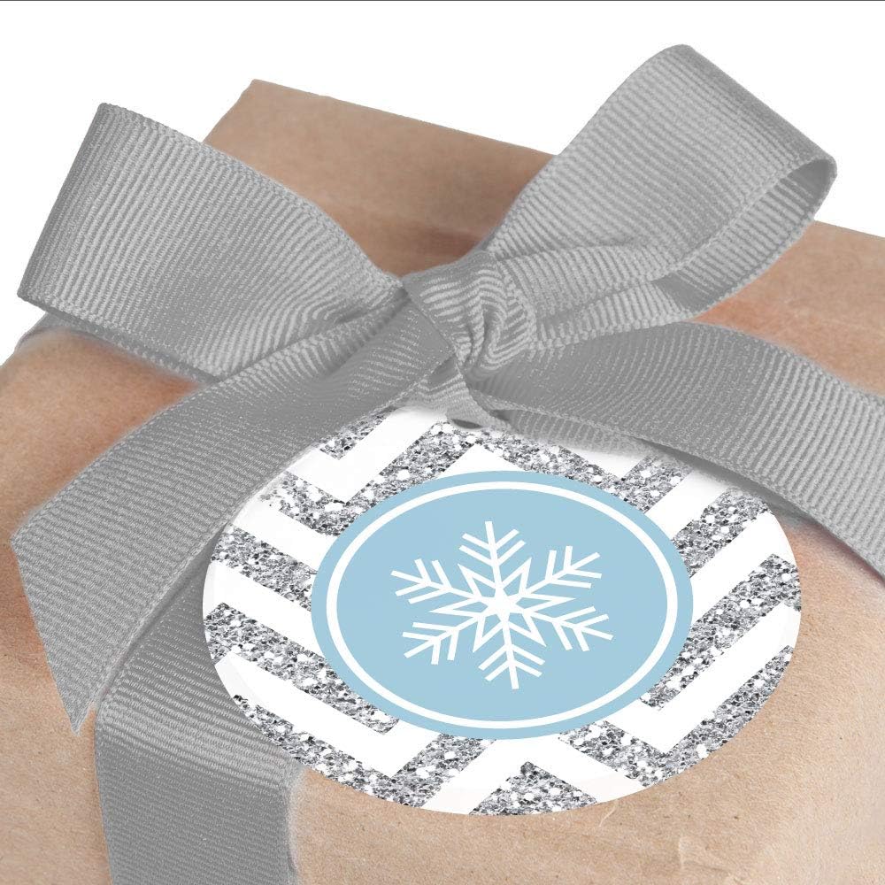 Big Dot of Happiness Winter Wonderland - Snowflake Holiday Party and Winter Wedding to and from Gift Tags (Set of 20) - Image 2