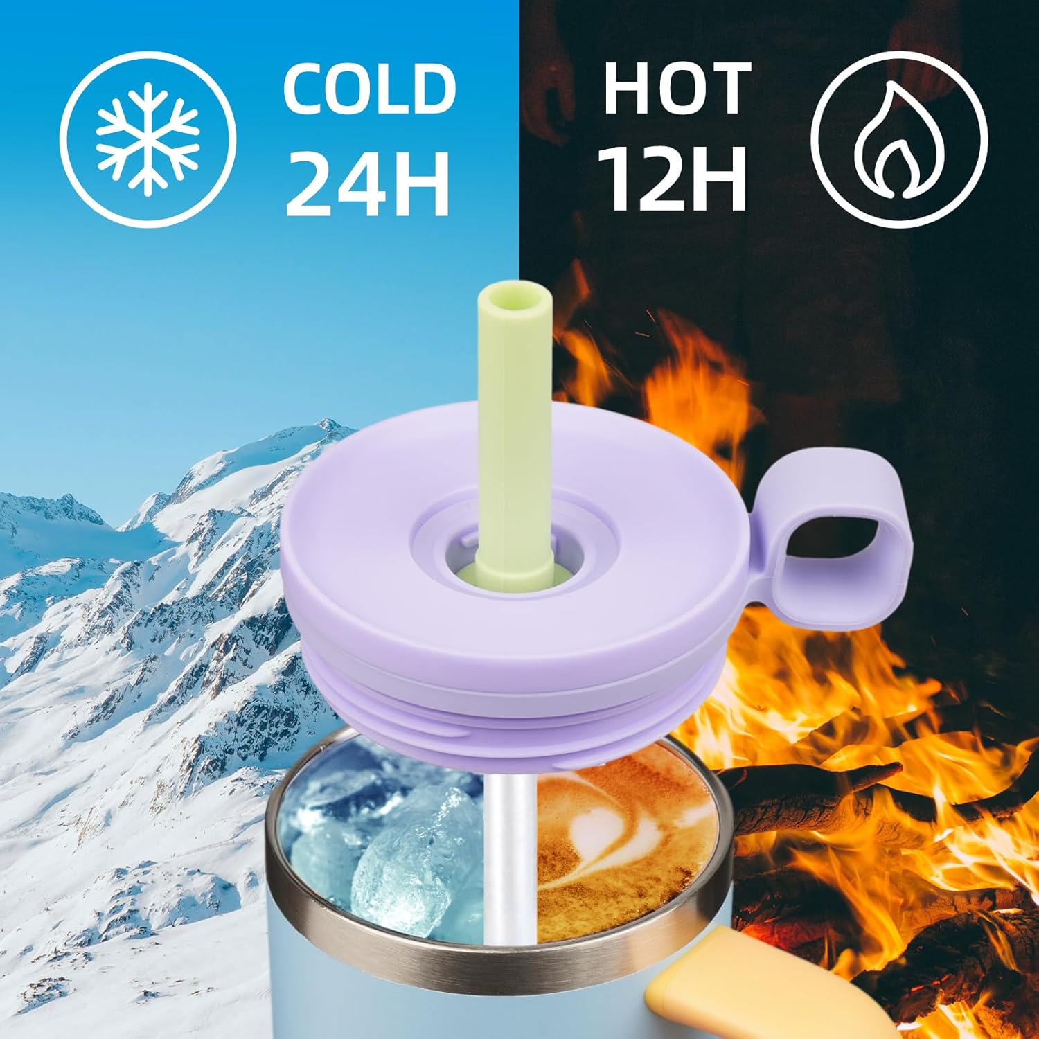 BJPKPK Insualted Tumblers with Handle and Straw 40oz Stianless Steel Travel Coffee Mug Thermal Cups with Lid,Blue - Image 4