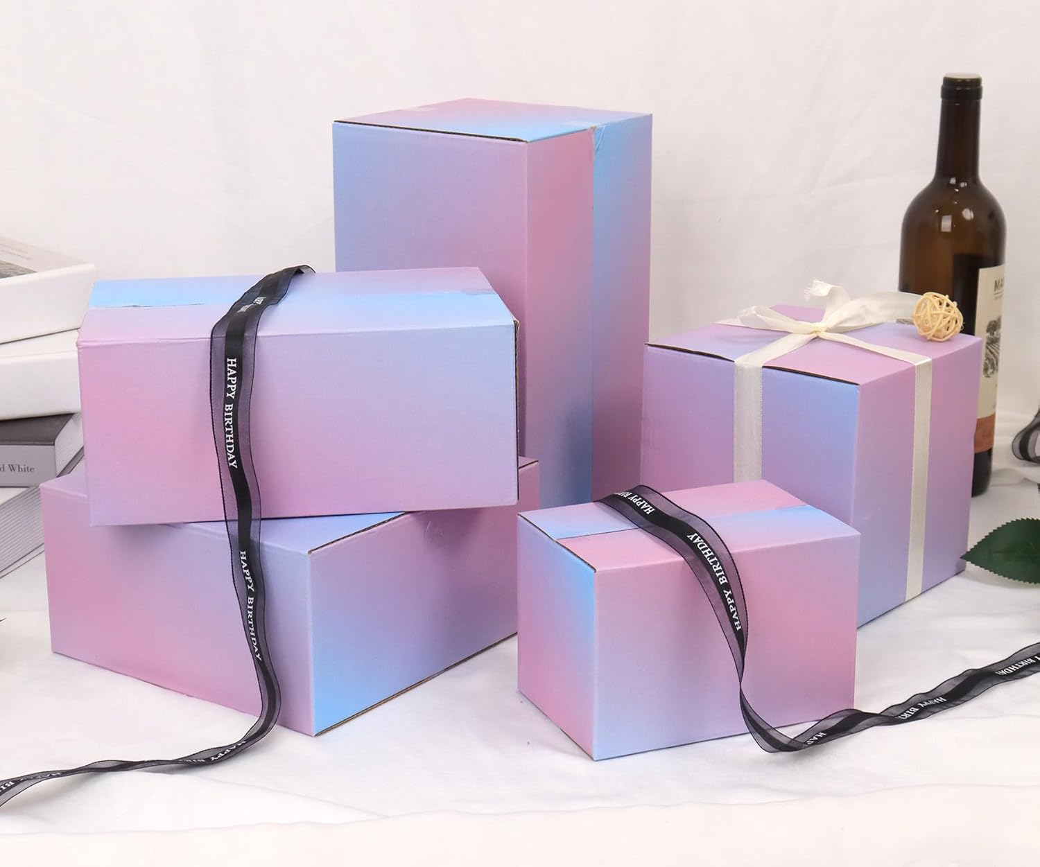 6x4x4 Small Shipping Boxes, 30 Pack Purple Cardboard Mailer Box, Gift Boxes for Packaging Small Business