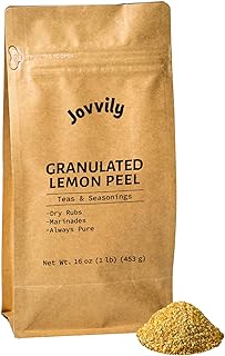 Jovvily Granulated Lemon Peel - 1 lb - Teas & Dry Rubs - Marinades - Seasoning