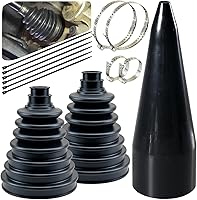 NARATI Universal CV Axle Boot Kit 2PCS - Thickened Neoprene Rubber, 4 Clamps, 6 Ties & Expander Tool for Easy Joint Repair