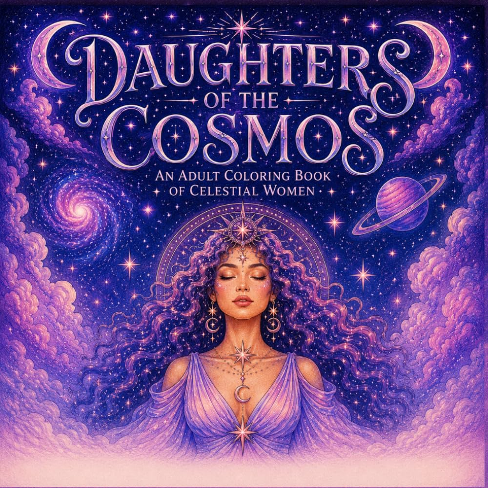 Daughters Of The Cosmos Aduly Coloring Book: Feminine Portraits Inspired by Nature & Wonder. Perfect for colorists seeking creativity, relaxation, and ... Divine Feminine Colouring Book Collection)