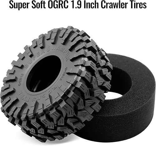 Miniatura 2 de OGRC - Juego de neumáticos RC de 1.9 pulgadas, neumáticos de goma RC 110 RC Crawler para SCX10 90046 SCX10 UTB18 TRX4 TRX6 Redcat Gen8 7VS4-10 110