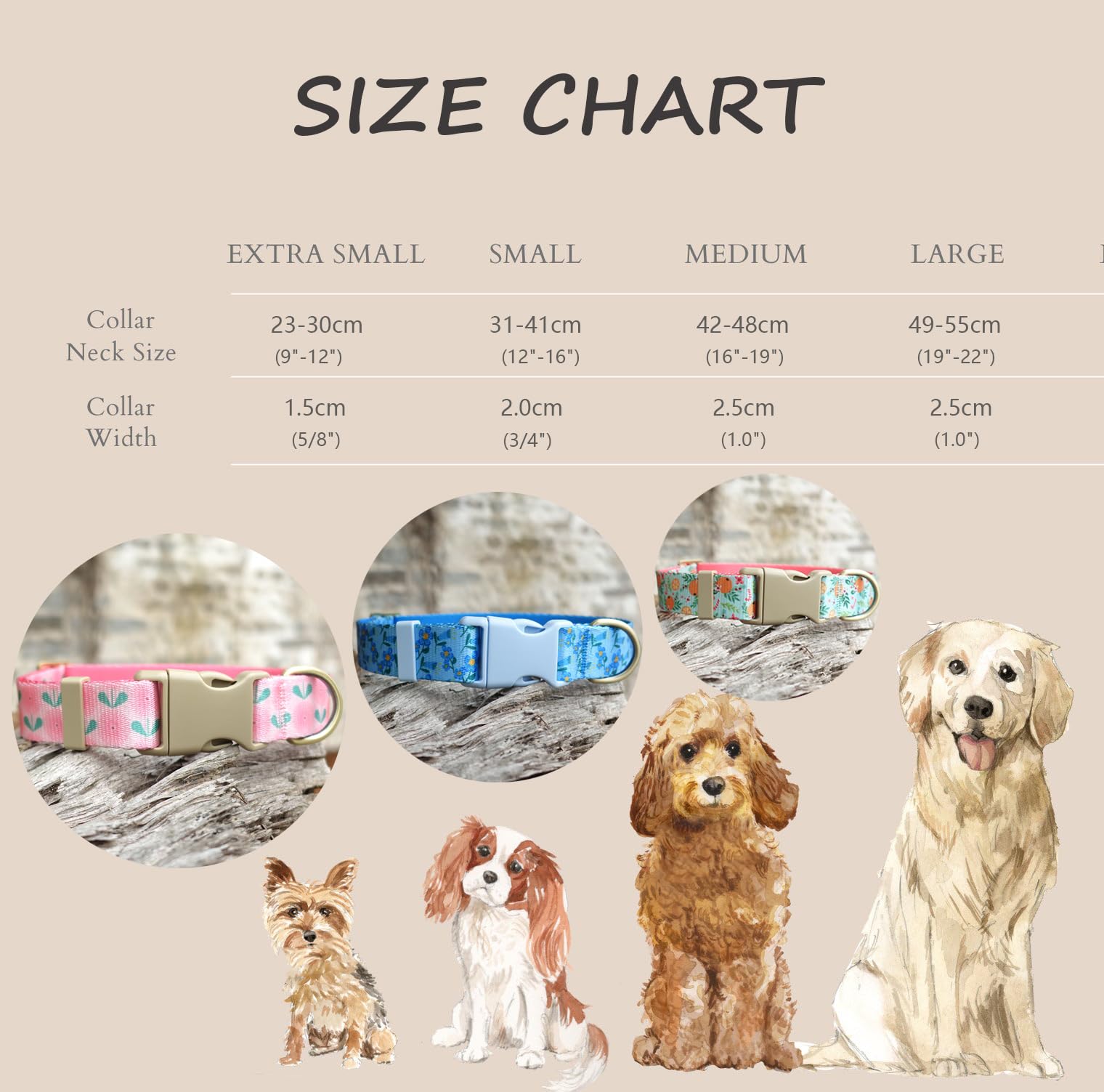 Petiry Vibrant Orange Fruit Print Nylon Dog Collar For Large Dogs Neck 49-55cm,Orange,L, A-GreenOrange - Image 2