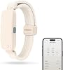 Homedics WakeBand Vibrating Alarm Wristband - Silent Alarm Clock Alternative with 9 Modes & Snooze Function, App Control, Gentle Vibration Wake Up Watch with Soft Fabric Band, Cream