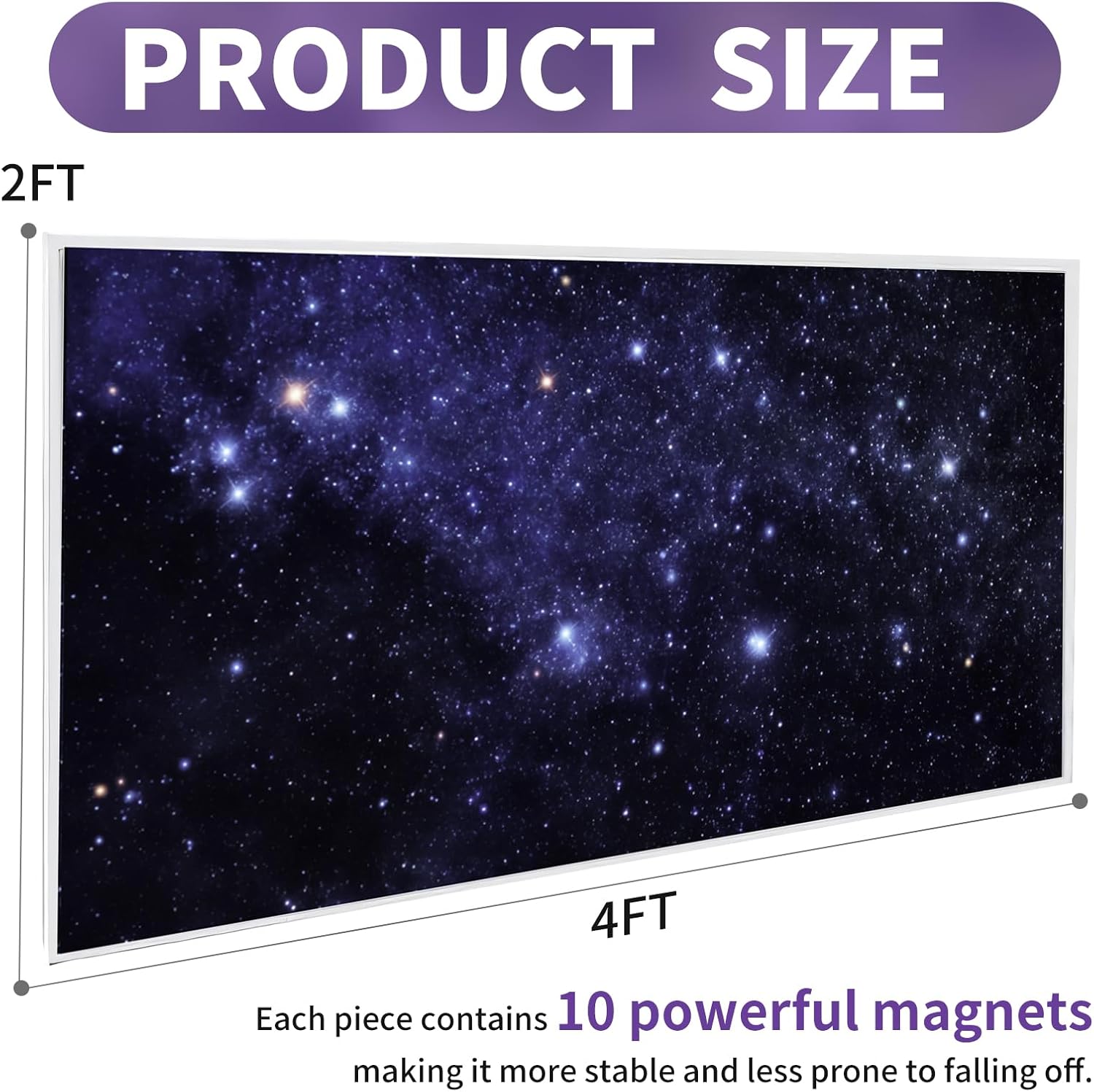 8 Pcs Fluorescent Light Covers for Ceiling Lights Classroom, Magnetic Light Filters, Fluorescent Light Diffuser Covers for Office, Hospitals, Home 4 x 2 Feet (starry sky)