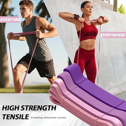 Miniatura 4 de LEEKEY Resistance Bands, Exercise Bands,Pull Up Assist Bands - Bands for Working Out,Band for Men and Women Fitness Training, Physical Therapy,Home