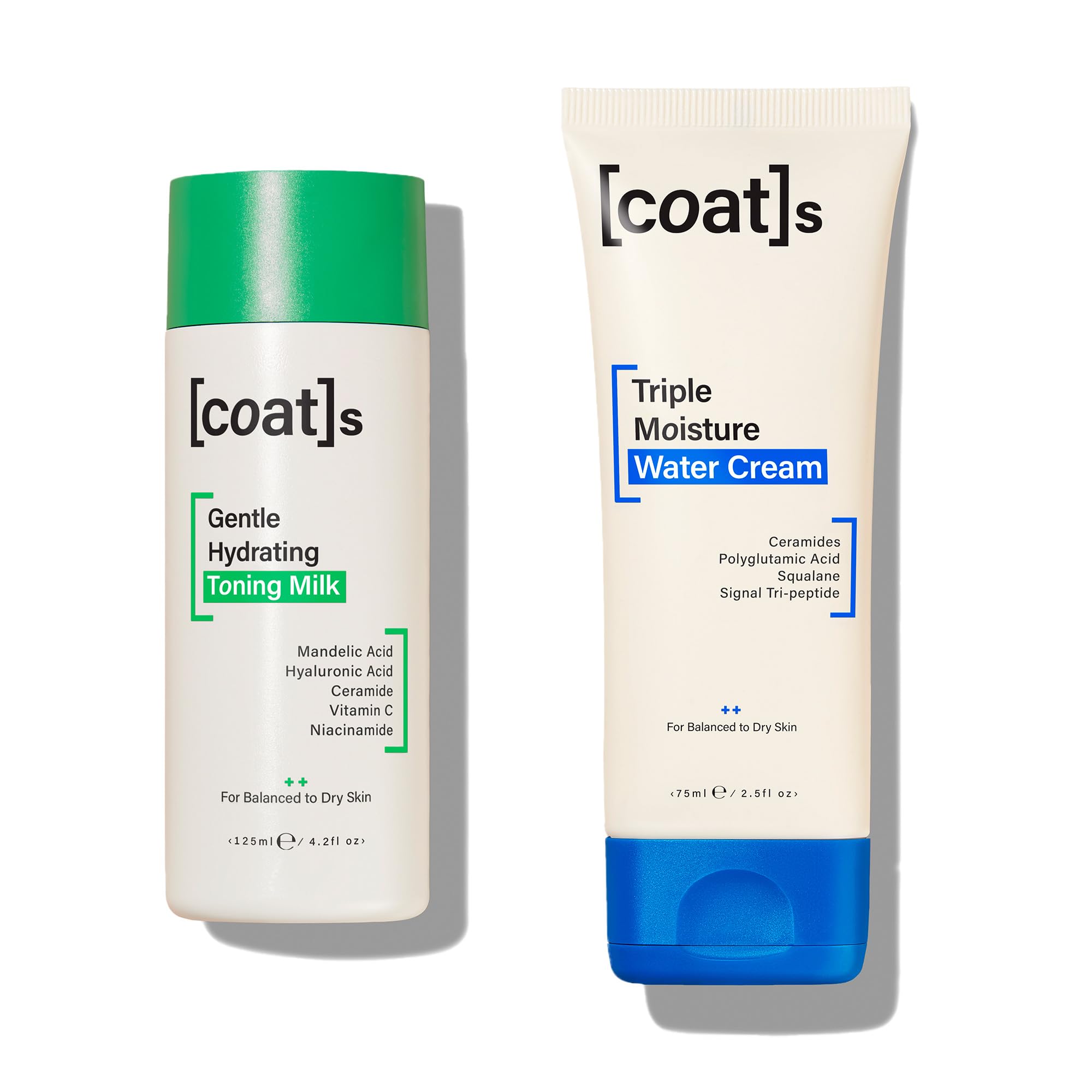 Coats Healthy Skin Heroes 2-Step Bundle, Gentle Toning Milk 125 ml + Triple Moisture Water Cream 75 ml
