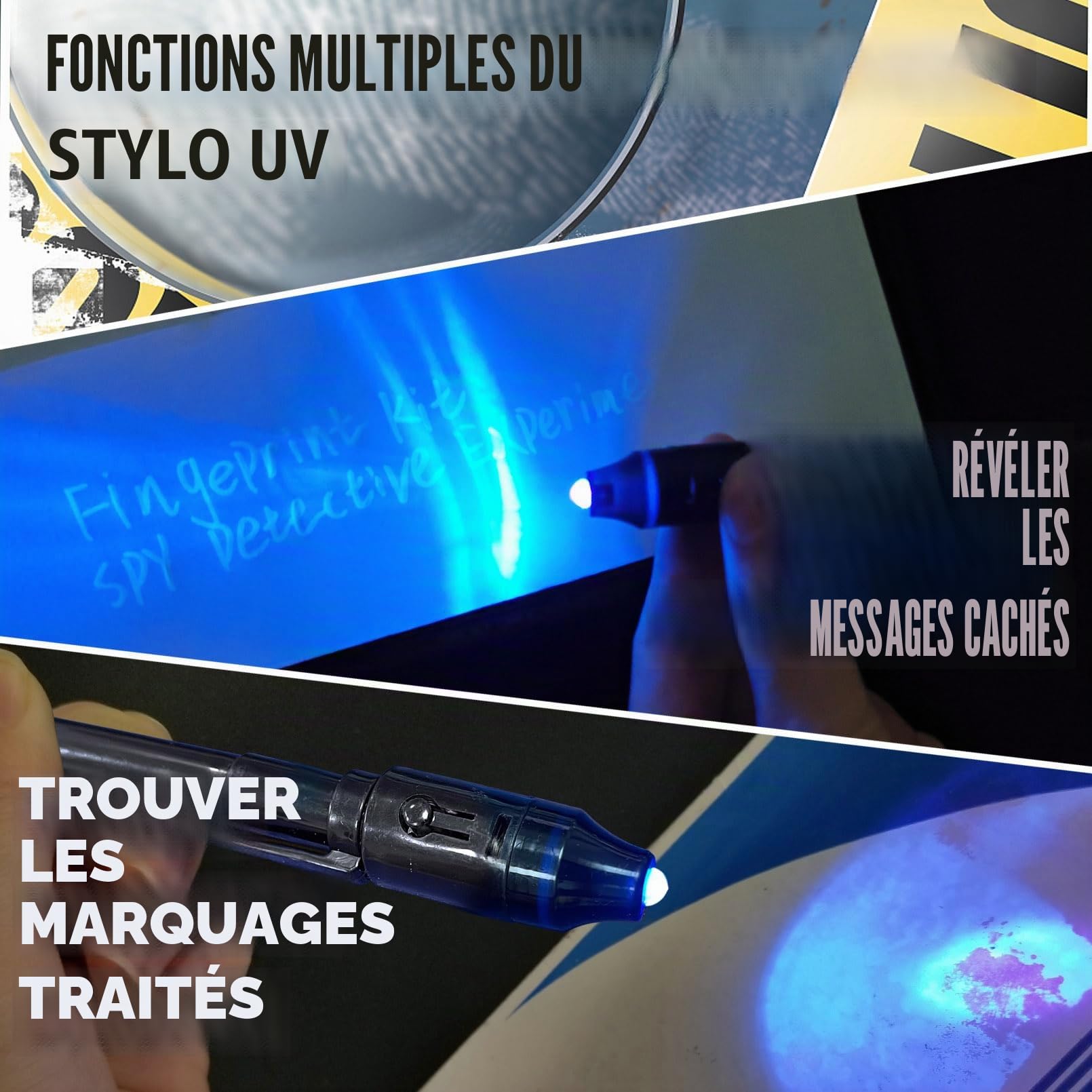 Unglinga Kits de Detective Espionnage pour Enfants 6 8 10 12 Ans, Laboratorio Science Jouets étective Dnquête sur Les Empreintes Digitales