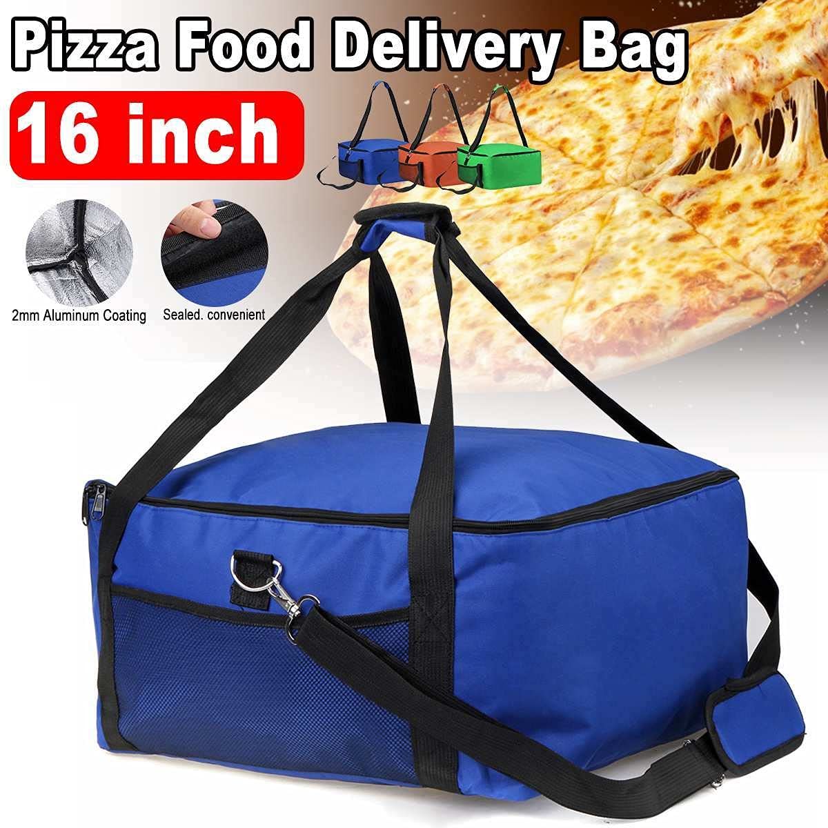 Torba na pizzę, torby dostawy na gorące jedzenie 40 cm wodoodporna przenośna wytrzymałość termiczna torba do dostawy pizzy pojemnik pudełko Oxford tkanina świeża żywność izolowane