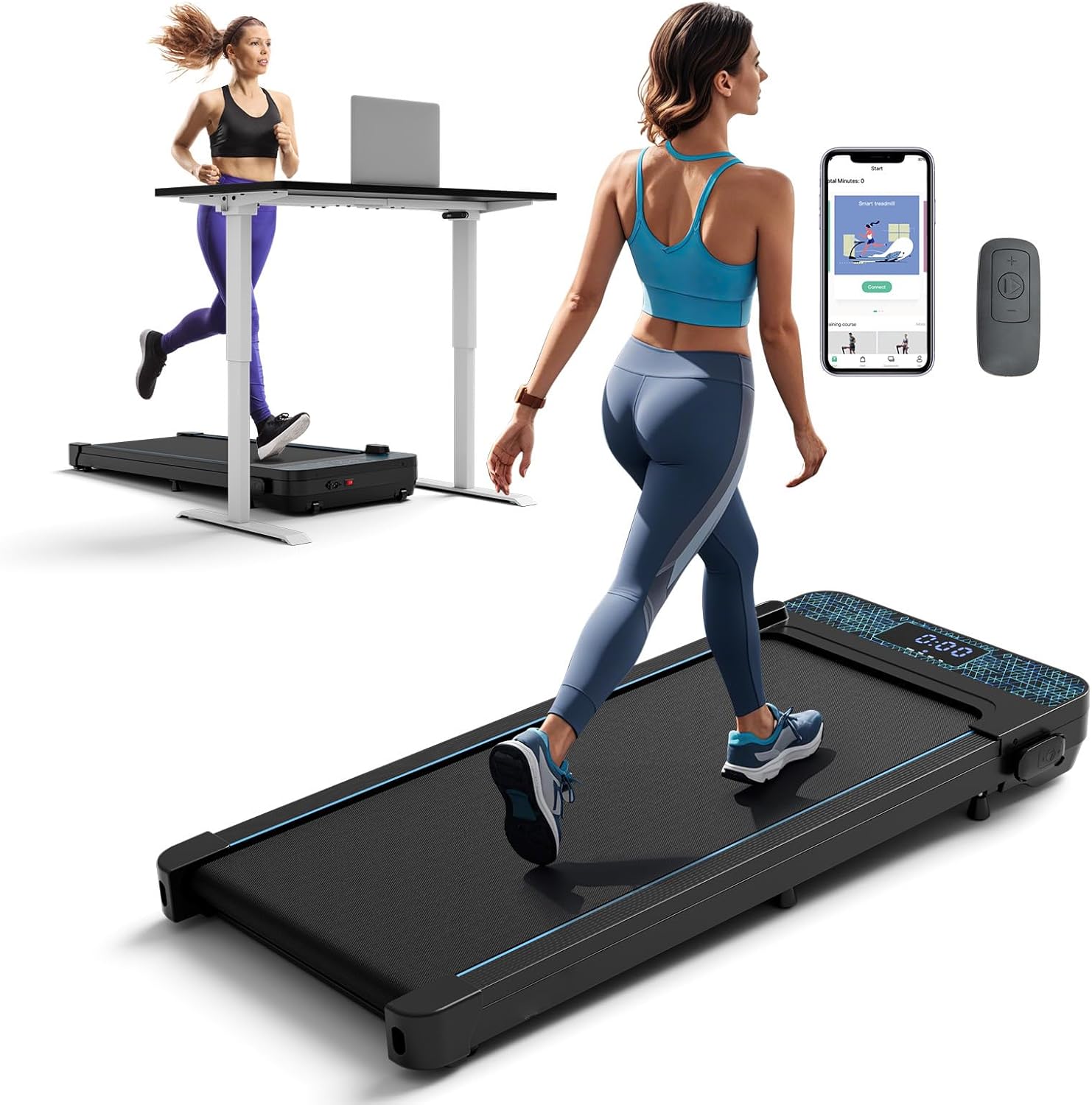 Caminadora Eléctrica Plegable 2.25 hp 6.12 km/h Negro