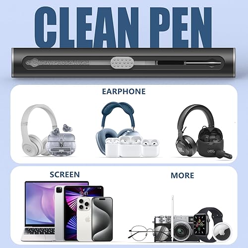 Vista 18 de Inesore Kit de limpieza para Airpods Pro 3 2 1 Series, herramienta de limpieza multifunción para auriculares, auriculares, iPhone, altavoz