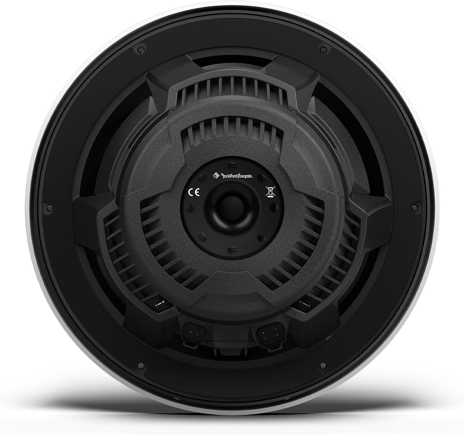 Rockford Fosgate M2D4-10S-G2 Color Optix 10" DVC 4-Ohm Multicolor LED Lighted Marine Subwoofer for Sealed Enclosure 400 Watts RMS / 1600 Watts Peak - White/Stainless