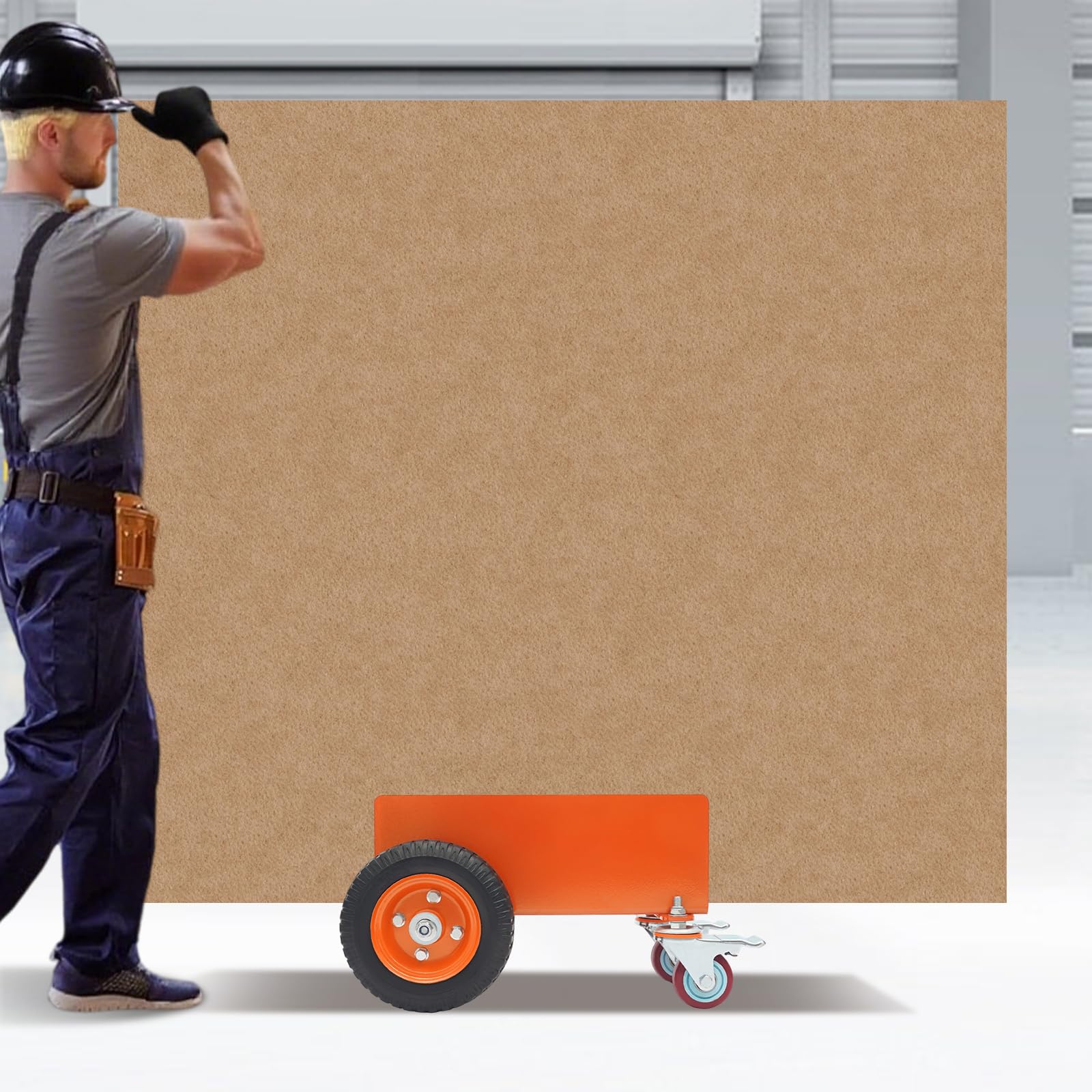 Plattenkarren 300 kg Tragkraft, Paneelwagen mit 4 Räder, Plattentransportwagen für Marmor, Holzplatten, Türen, Fenster