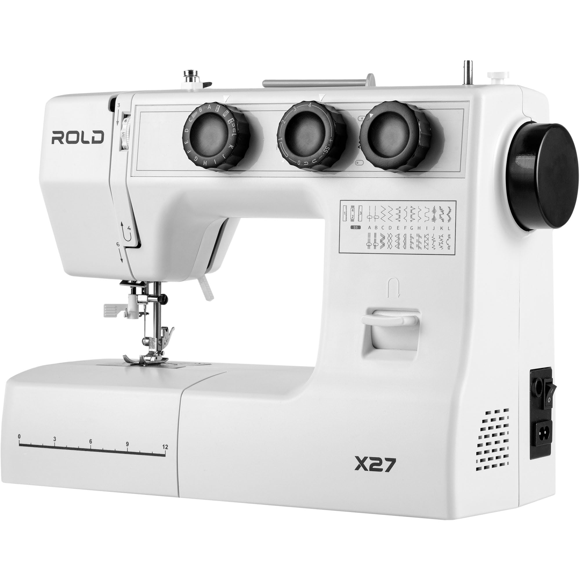 ROLD X27 Mechanische Nähmaschine mit Servomotor – 25 Stichprogramme, Automatischer Nadeleinfädler, LED Beleuchtung, Freiarm, Leise & Präzise