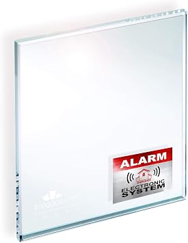 12 x Security Alarm Warning Sign Stickers - Alarm - Electronic System - for Internal and External use - Protection for Home, car... - Weatherproof - Size: 3,4 x 2,2 in