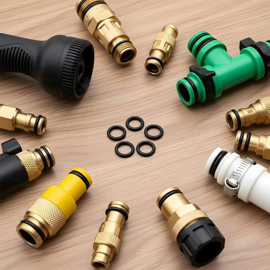 50 Pezzi 16 * 11mm Neri O-ring Assortimento Kit, für G 1/2-Zoll, Nitrilica O-ring-O Gomma Guarnizioni di Tenuta, con Ganci per Paraolio, per Aria Condizionata, Automobile, Impianti Idraulici